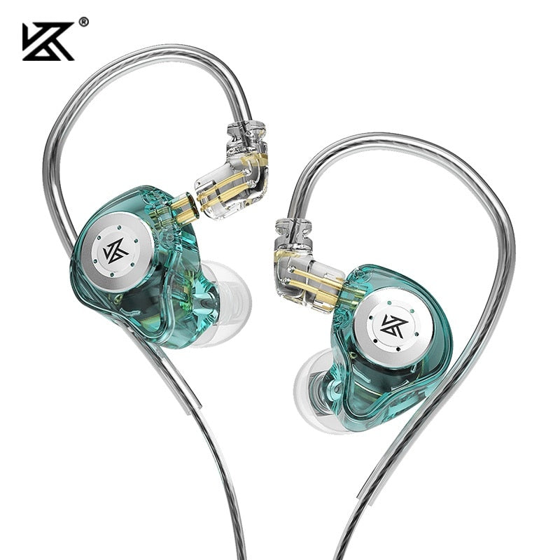 KZ EDX PRO Fones de ouvido com fio dinâmicos, alta fidelidade estéreo, para retorno musical, música, fones de ouvido esportivos com cancelamento de ruído para jogos.