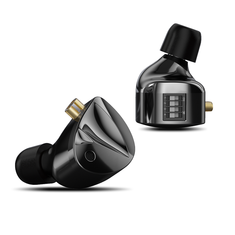 Kz D-Fi - fones de ouvido retorno profissional, alta fidelidade, interruptor de ajuste de 4 níveis, fone de ouvido esporte, som estéreo, redução de ruído